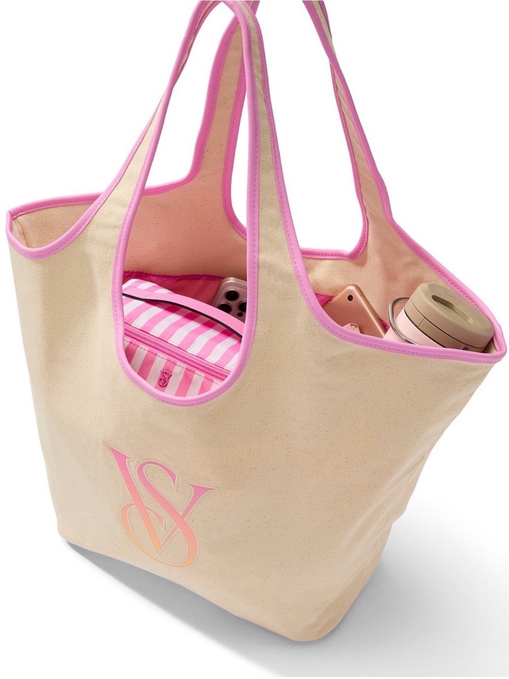 Victorias Secret Ombre Canvas Tote Bag